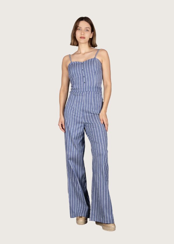 Innocent γυναικεία ολόσωμη jean φόρμα με ρίγες Shop-Affair.gr