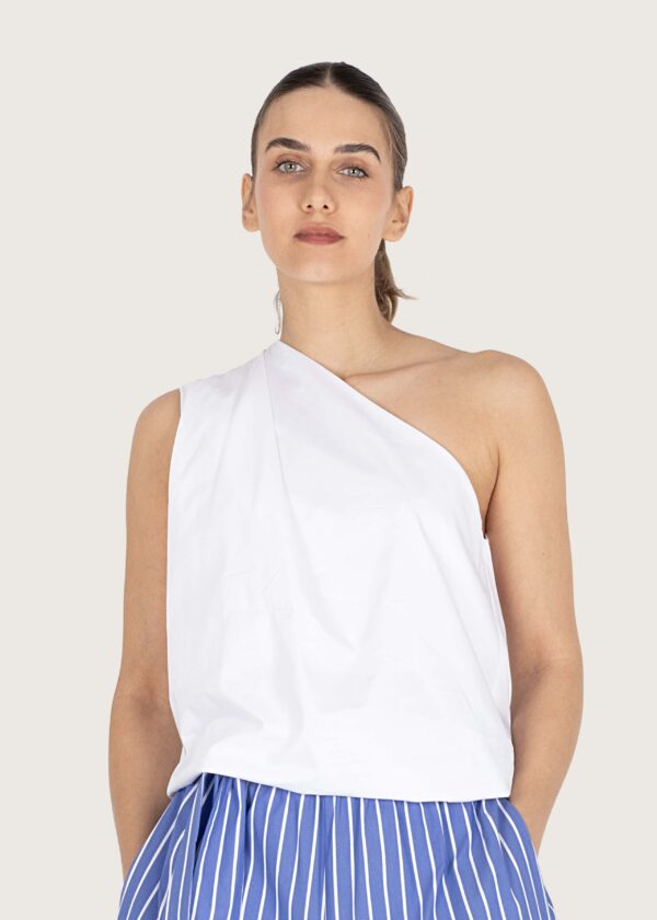 Innocent Γυναικεία Μπλούζα Silvia Λευκή με Έναν Ώμο - Shop-Affair.gr