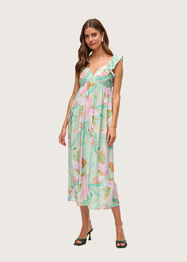 Vero Moda πολύχρωμο γυναικείο μακρύ φόρεμα Shop-Affair.gr
