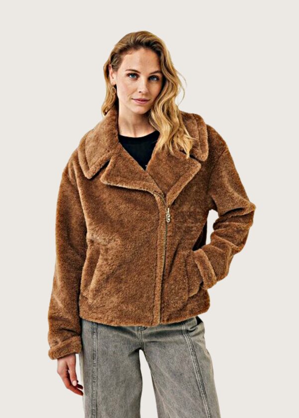 MEXX camel γυναικείο μπουφάν teddy Shop-Affair.gr