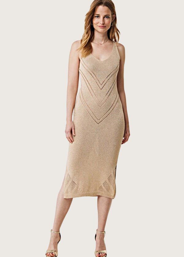 MEXX χρυσό γυναικείο maxi lurex φόρεμα Shop-Affair.gr