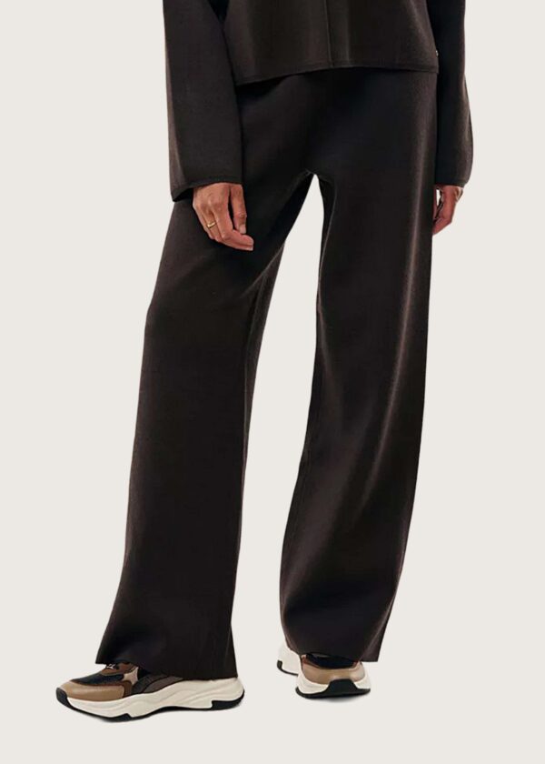 MEXX γυναικείο wide leg παντελόνι Nelly με πλεκτή ύφανση - Shop-Affair.gr