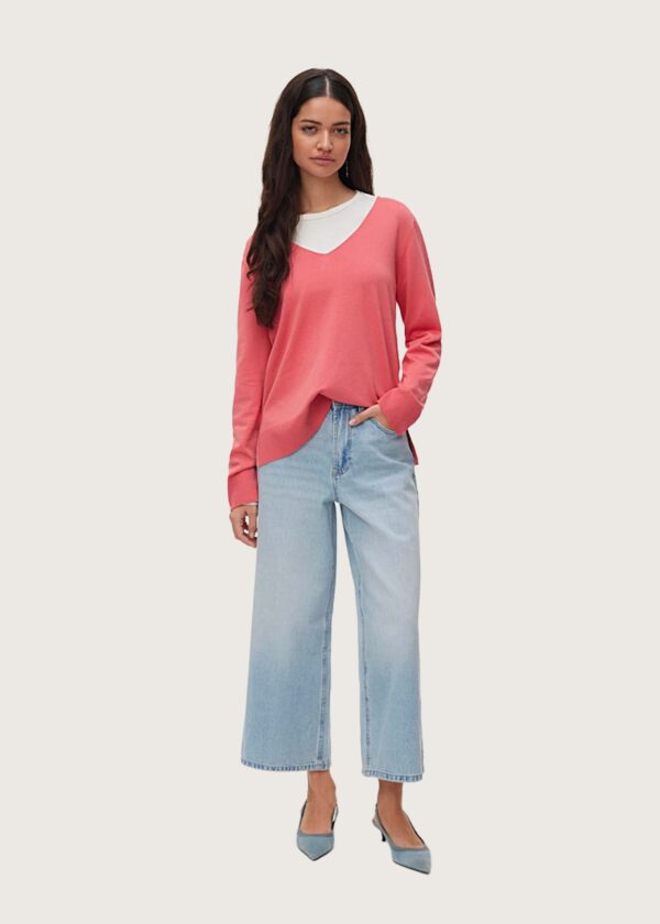 Vero Moda Γυναικεία Μπλούζα Silia Πλεκτή σε Κοραλλί Χρώμα - Shop-Affair.gr