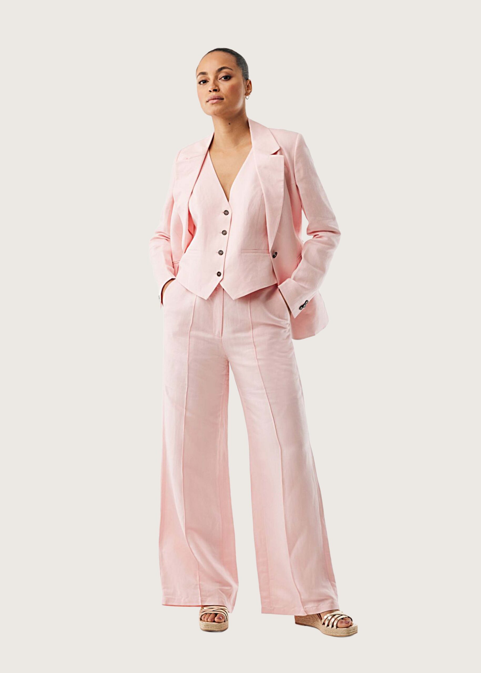 MEXX pink pantelona ροζ με λινή υφή και premium ποιότητα - Shop-Affair.gr /