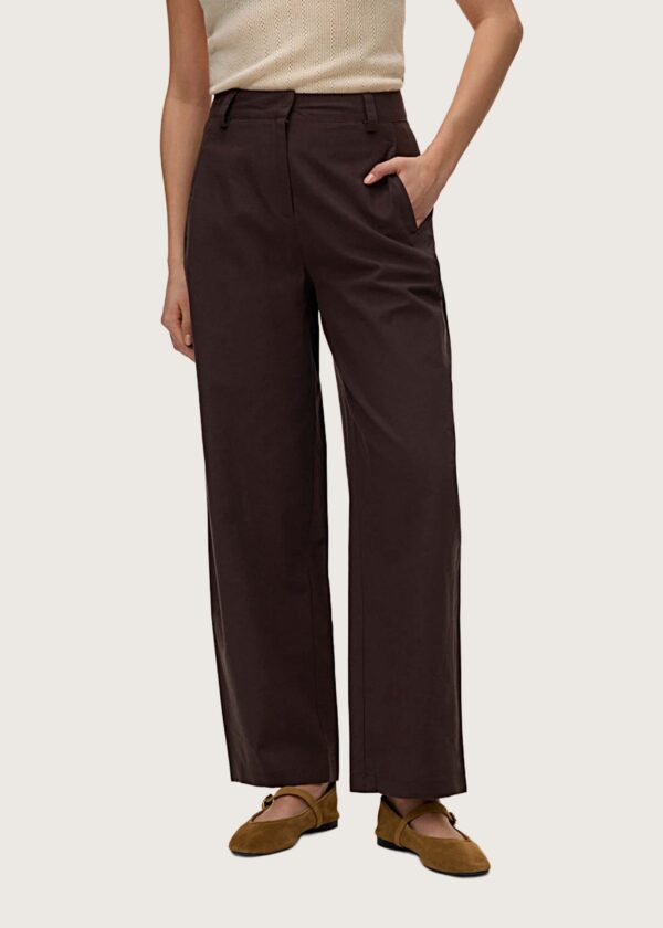 Vero Moda γυναικείο παντελόνι Selma barrel fit καφέ - Shop-Affair.gr