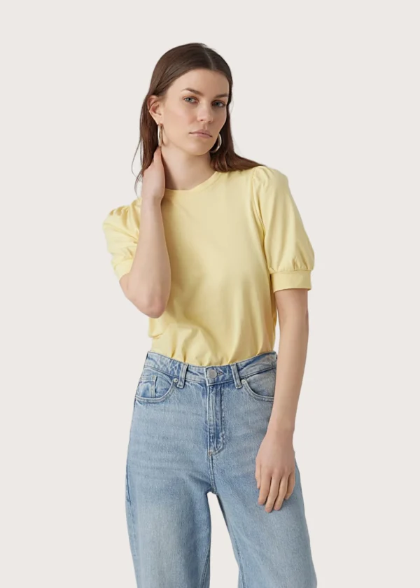 Vero Moda Awkerry Lemon Meringue Blouse με Ογκώδη Μανίκια /