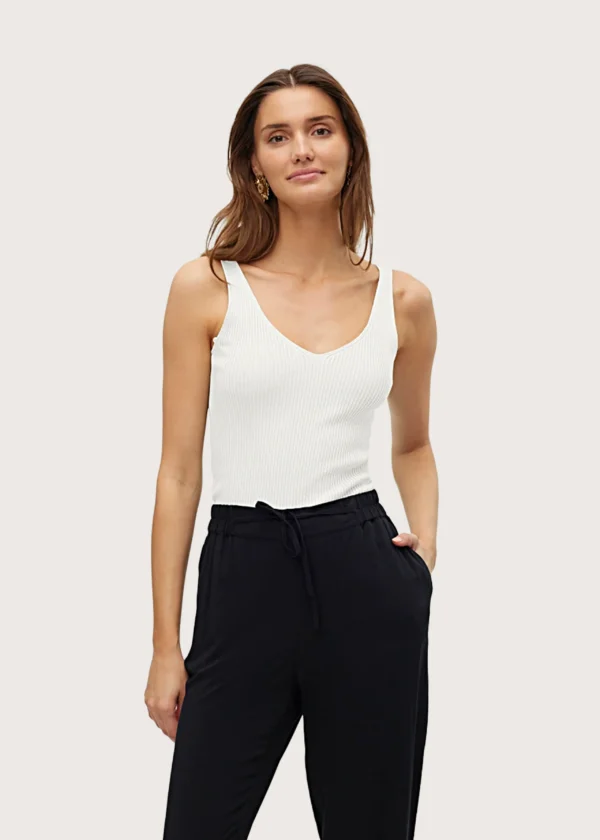 Vero Moda λευκό γυναικείο πλεκτό top Shop-Affair.gr